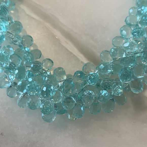 Aquamarine cluster necklace - Picture 3 of 4